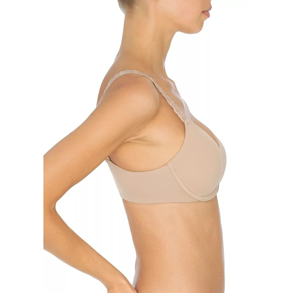 Natori Pure Luxe Full Fit Contour Underwire Bra Café Beige 30G New